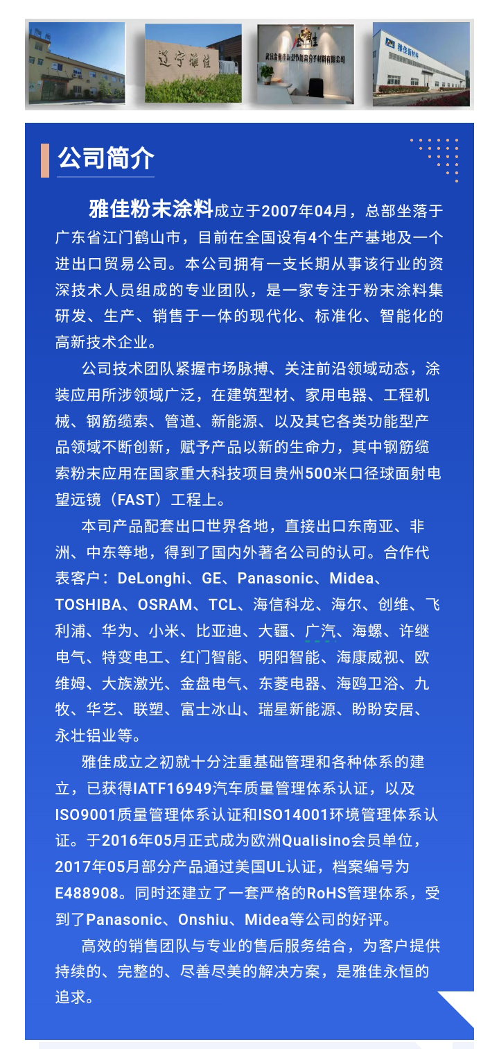 雅佳粉末涂料